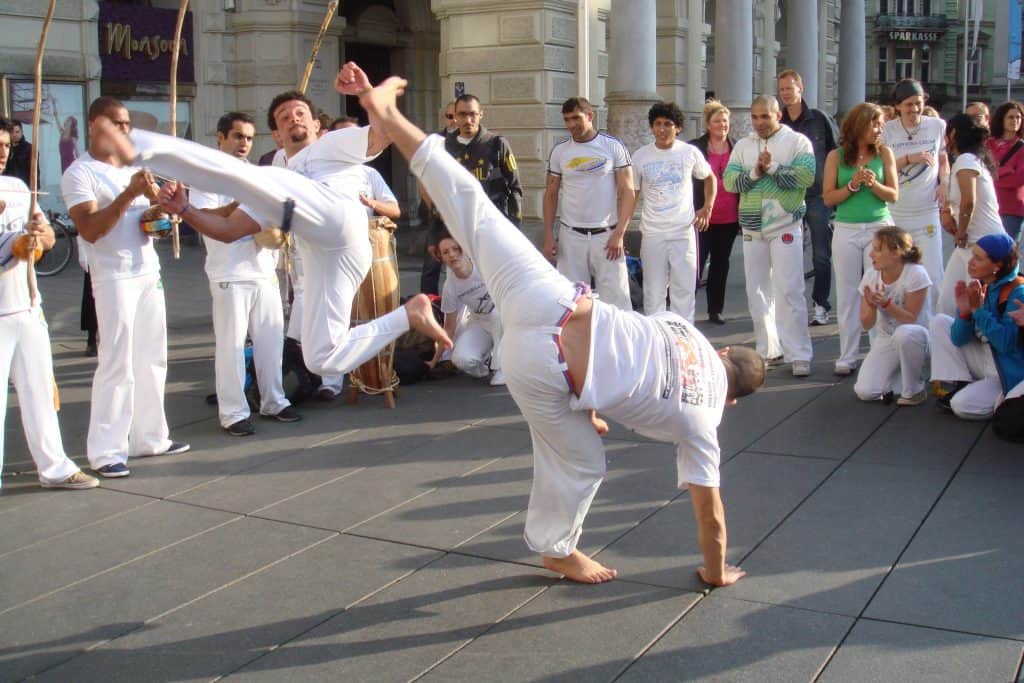 capoerista playing capoeira